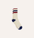 Red and Navy Striped Cotton Sport Socks
