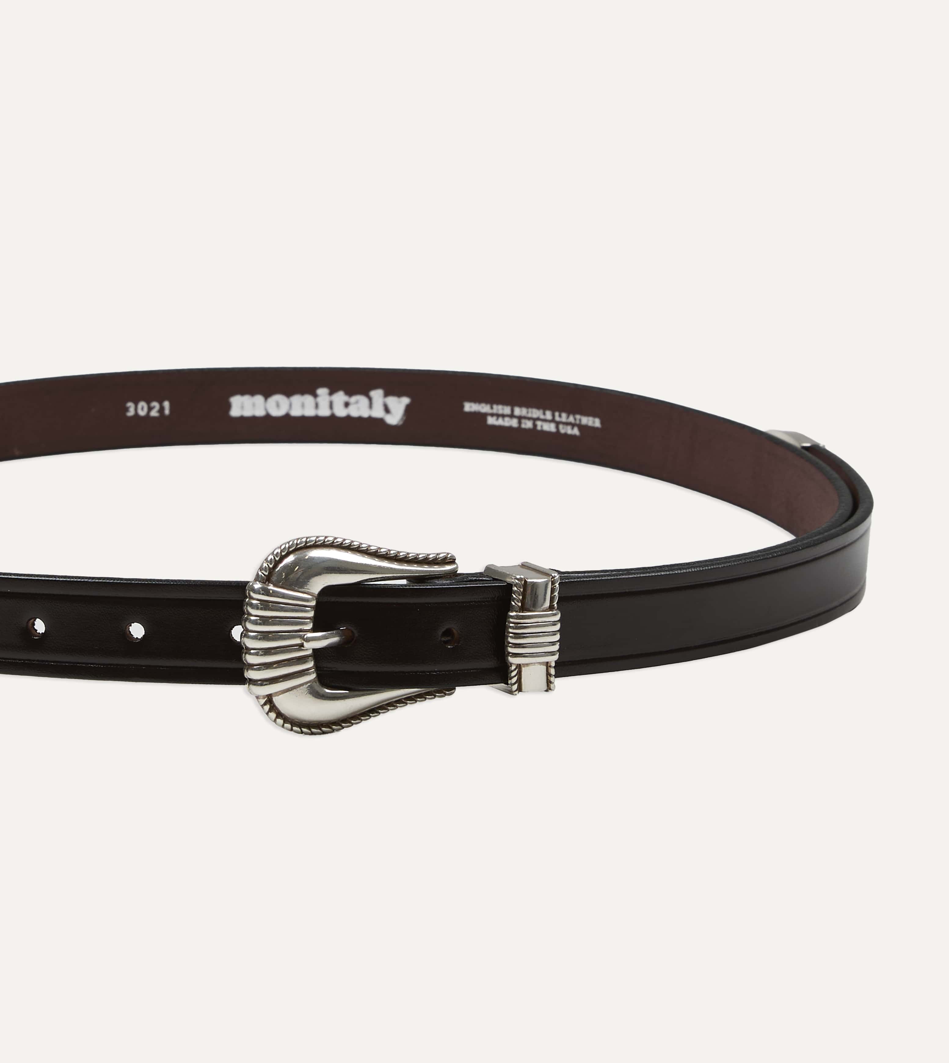 Monitaly Extended 1" Havana Leather Belt