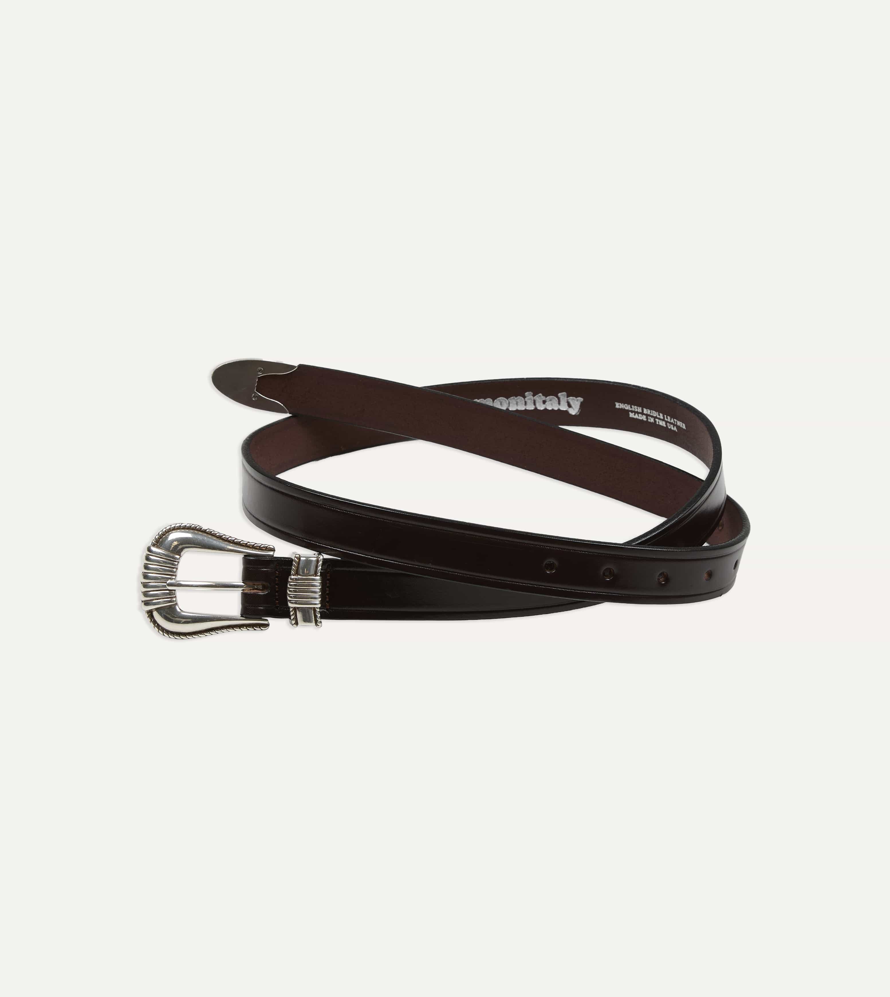 Monitaly Extended 1" Havana Leather Belt