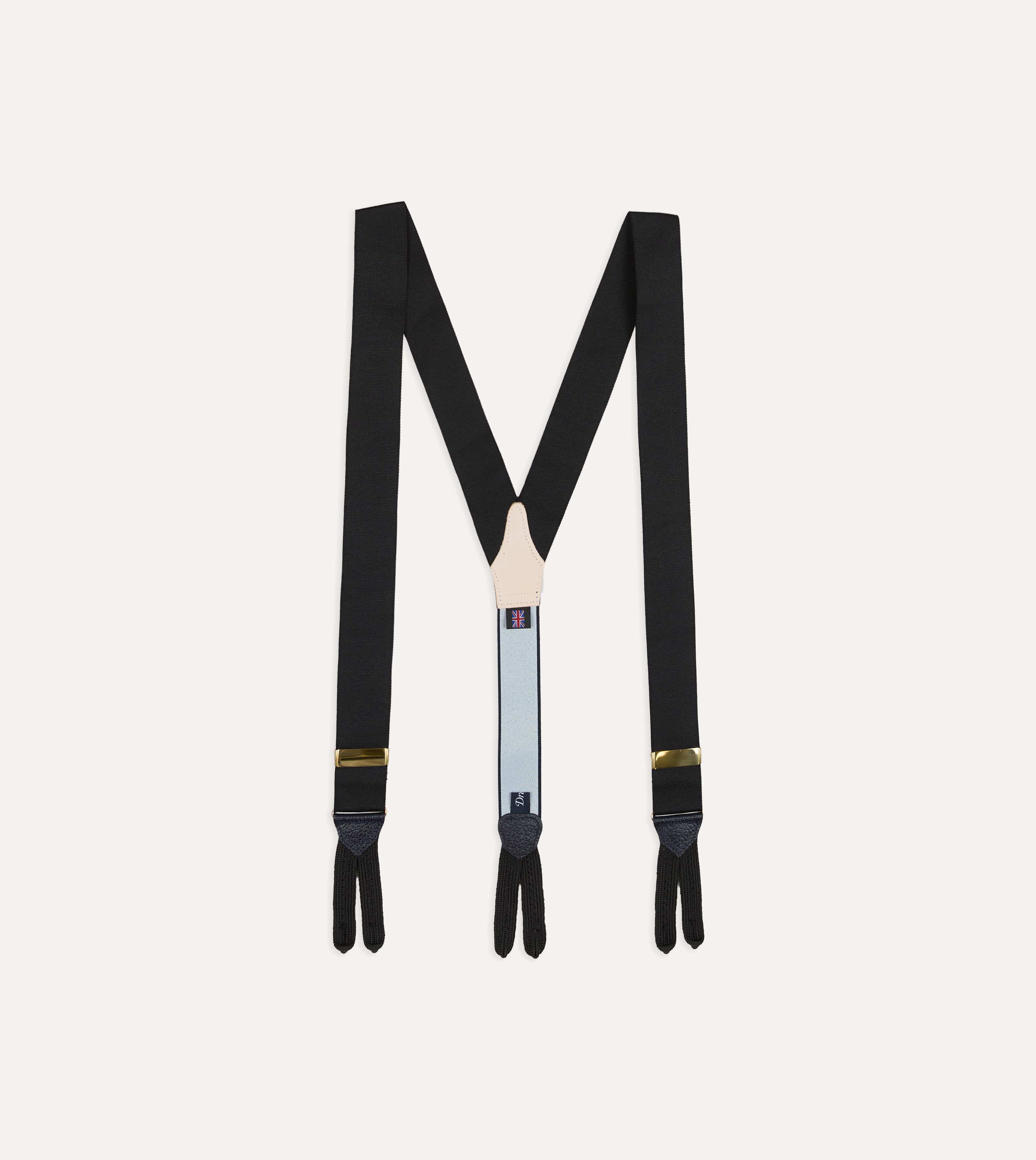 Black Silk Trouser Braces