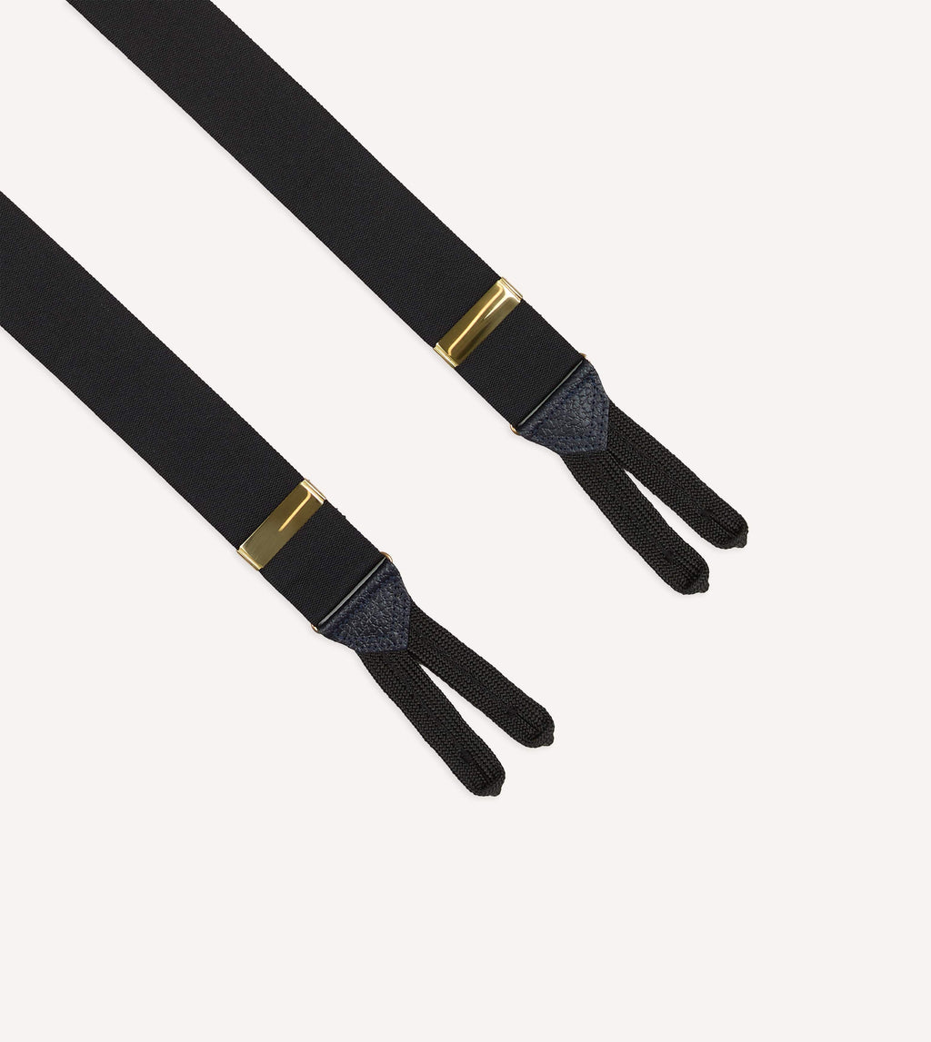 Black Silk Trouser Braces