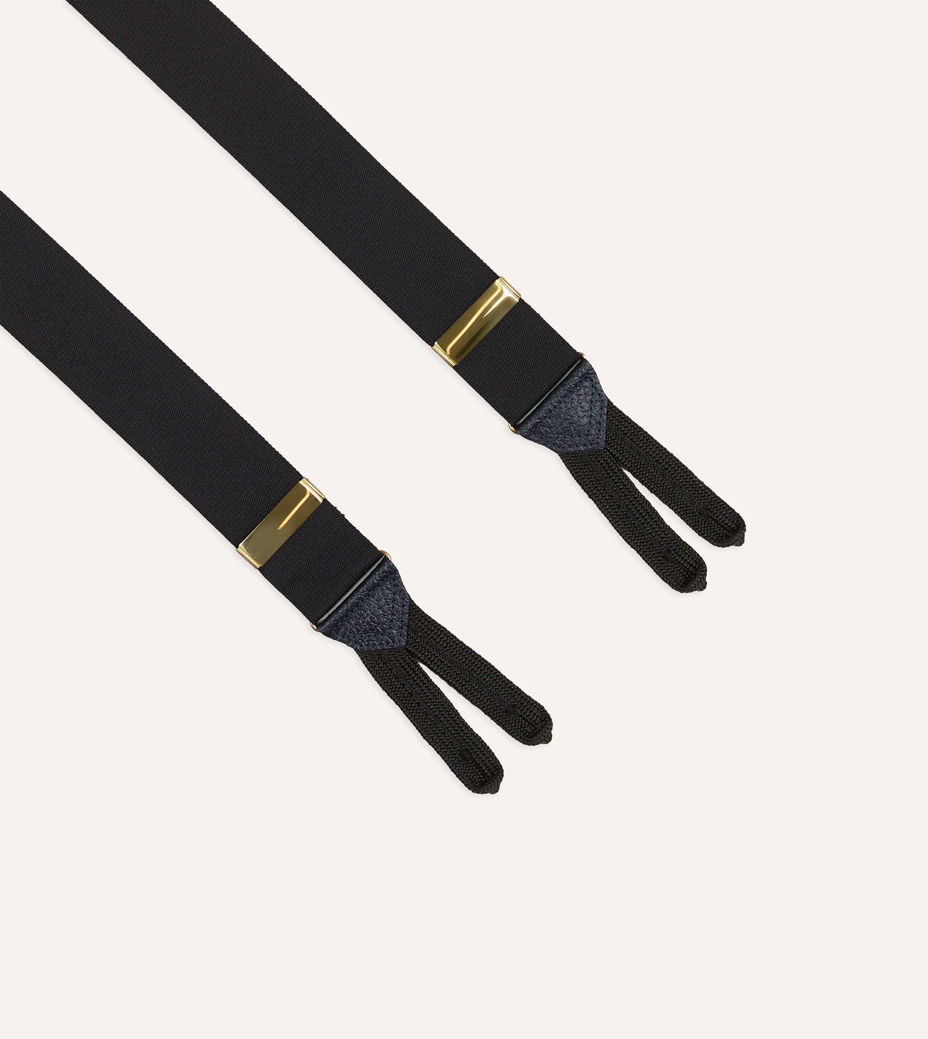 Black Silk Trouser Braces