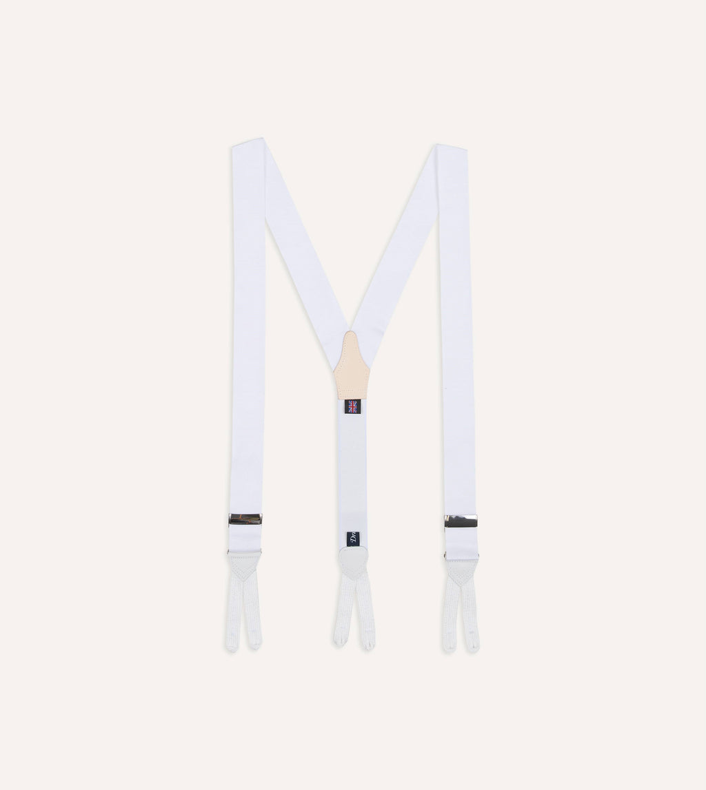 White Silk Trouser Braces