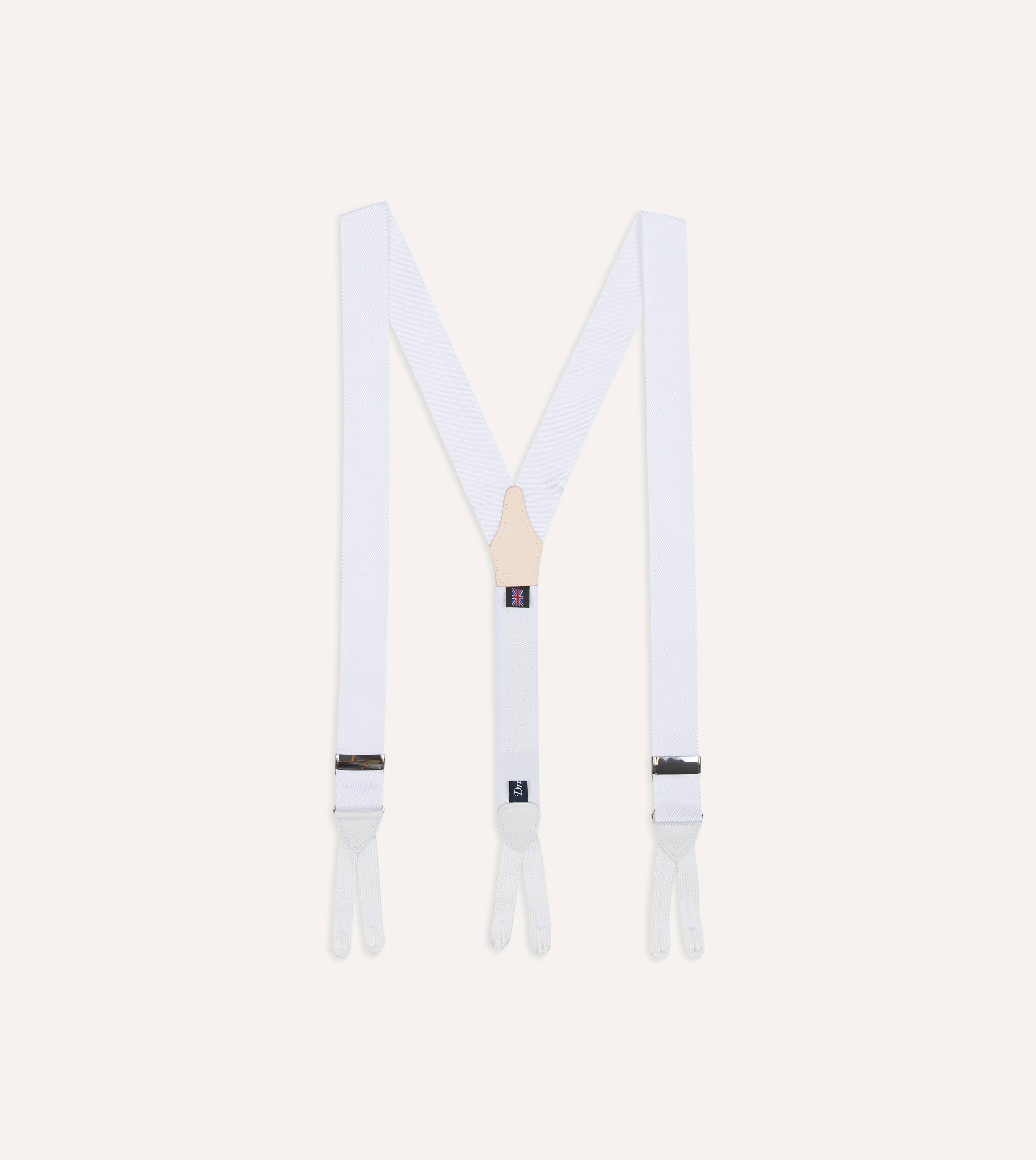 White Silk Trouser Braces
