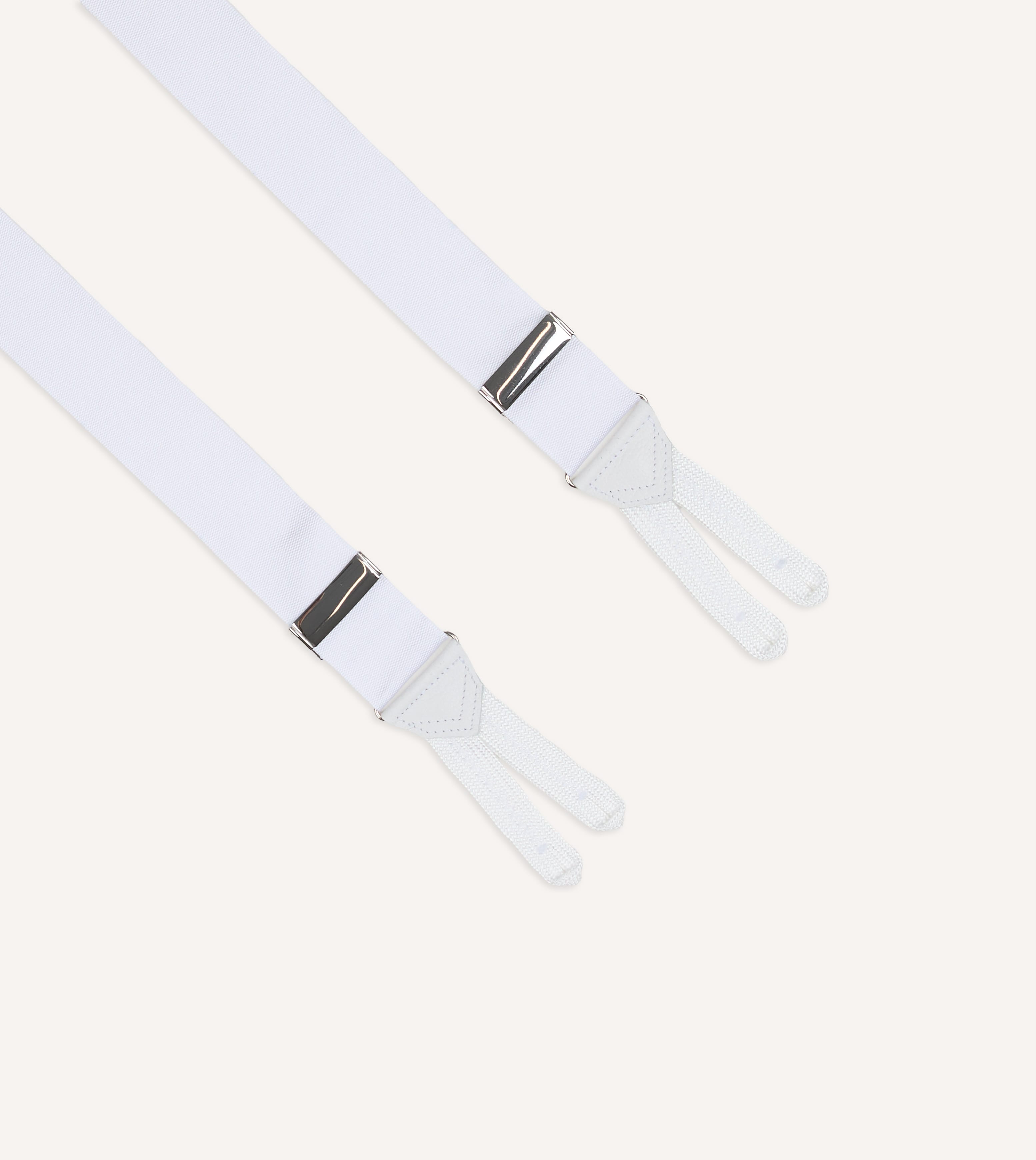 White Silk Trouser Braces